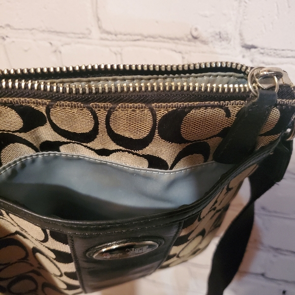 Coach leather and canvas crossbody purse - Picture 3 of 8